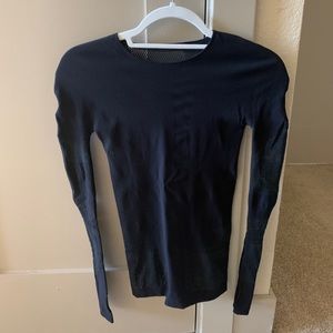 Black Sweaty Betty Mesh Workout Top